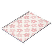 Carnet Pink Cream Daisy Flowers Retro Pattern (Côté gauche)