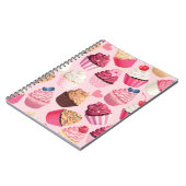 Carnet Pink Cupcakes Pastel : Motif Vintage. (Côté gauche)