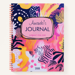 Carnet Pink Cute Girly School Doodles d'anxiété sociale