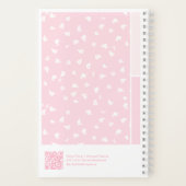Carnet Pink Ditsy Floral Vertical Palette Notebook (Verso)