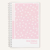 Carnet Pink Ditsy Floral Vertical Palette Notebook (Recto)