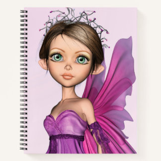 Carnet Pink Fairy Big Eyes Fantasy Portrait