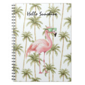 Carnet Pink Flamingo Palm Trees (Devant)