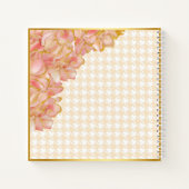 Carnet Pink Floral Daily Planner Houndstooth Nom Moderne (Dos)