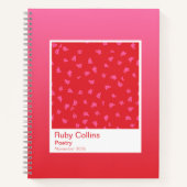 Carnet Pink Floral Gradient Spiral Notebook (Devant)
