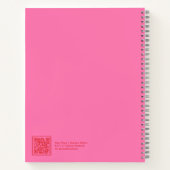 Carnet Pink Floral Gradient Spiral Notebook (Dos)