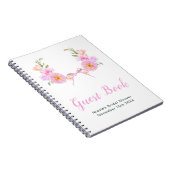 Carnet Pink Floral Ribbon Bridal Shower Guest Book (Côté Droit)