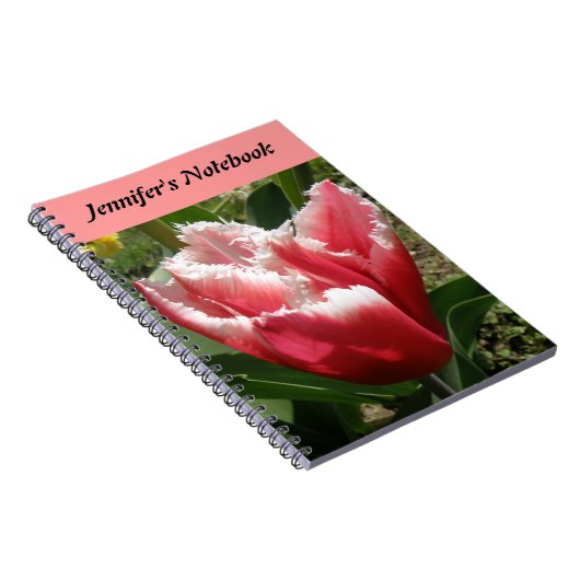 Carnet Pink Fringed Tulip Customizable Notebook (Côté Droit)