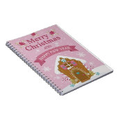 Carnet Pink Gingerbread House Merry Christmas Notebook (Côté Droit)