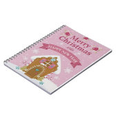 Carnet Pink Gingerbread House Merry Christmas Notebook (Côté gauche)