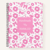 Carnet Pink Girly Scrunchies Pattern Cute Hair Accessory  (Devant)