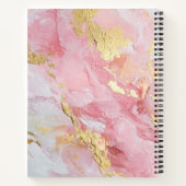 Carnet Pink & Gold Elegant Paint Purple Name (Dos)