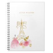 Carnet Pink Gold Parisian Chic Monogram (Devant)