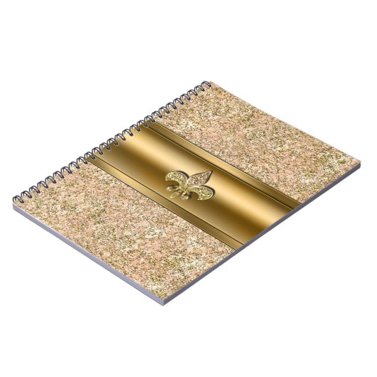 Carnet Pink & Gold Sparktery Fleur de lis (Côté gauche)