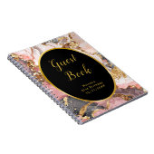Carnet Pink, Gray and Gold Marble Birthday Guest Book (Côté Droit)