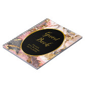 Carnet Pink, Gray and Gold Marble Birthday Guest Book (Côté gauche)