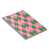 Carnet Pink & Green Argyle (Côté Droit)