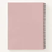 Carnet Pink & Green Palm Feuille Motif & nom (Dos)