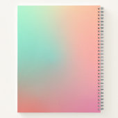 Carnet Pink Green Pastel Ombre Gradient Nom Abstrait (Dos)