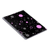Carnet Pink Grey abstrait sans couture motif avec cercles (Côté Droit)