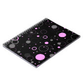 Carnet Pink Grey abstrait sans couture motif avec cercles (Côté gauche)