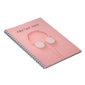 Carnet Pink Headphones with Wires (Côté Droit)