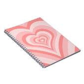 Carnet Pink Heart Gradient Pattern – Cute Girly Love (Côté Droit)