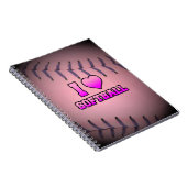 Carnet Pink I Love Softball (Côté Droit)