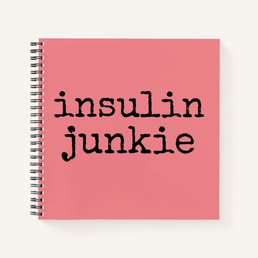 Carnet Pink insuline junkie planner (Devant)