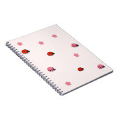 Carnet Pink Ladybug Garden Pattern Notebook (Côté Droit)