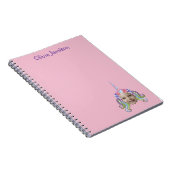 Carnet Pink & Lilac Unicorn Photo & Name  (Côté Droit)