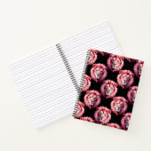 Carnet Pink Lion Head Animal Pattern Design - Black  (Intérieur)