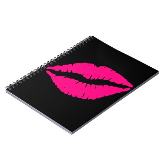 Carnet Pink lipstick baiser pop art (Côté gauche)
