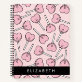 Carnet Pink Lollipops, Heart Lollipops, Lolly, Your Name (Devant)