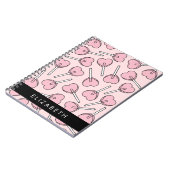 Carnet Pink Lollipops, Heart Lollipops, Lolly, Your Name (Côté gauche)