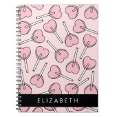 Carnet Pink Lollipops, Heart Lollipops, Lolly, Your Name (Devant)
