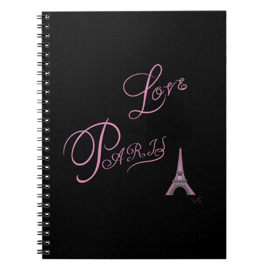 Carnet Pink-Love-Paris-Eiffel-Tower-Unique (Devant)