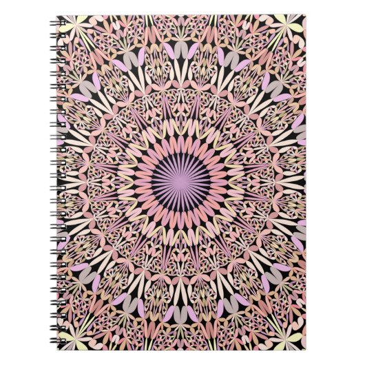 Carnet Pink Mandala design (Devant)