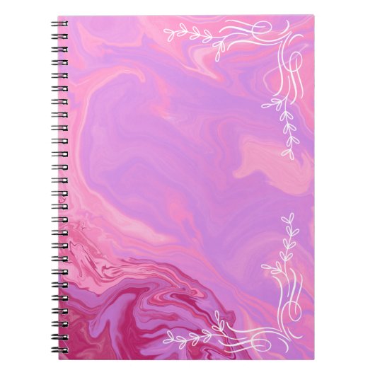 Carnet Pink Marble Aesthetic Notebook (Devant)