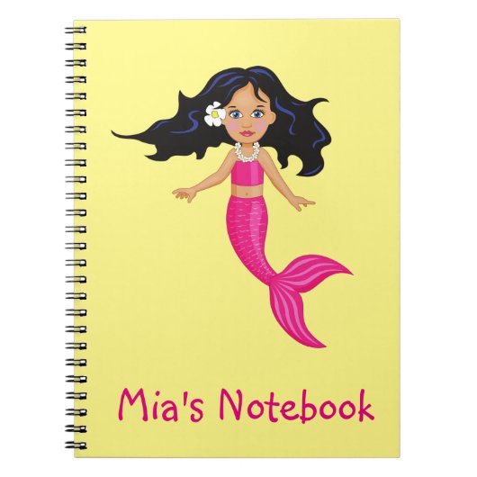 Carnet Pink Mermaid (Devant)