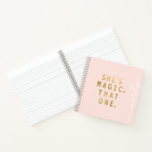Carnet Pink Metallic Gold Girl Power She's Magic Custom (Intérieur)