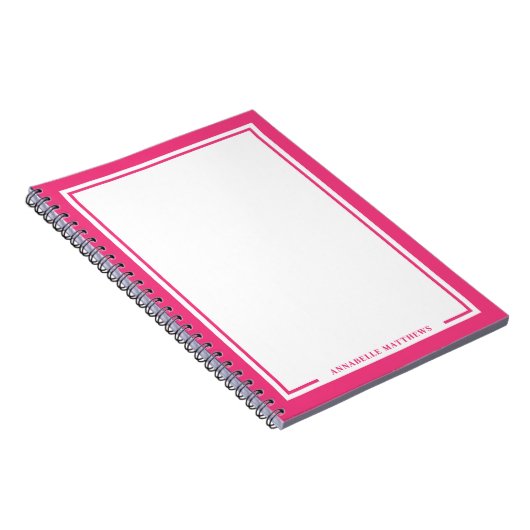 Carnet Pink Name Monogram (Côté Droit)