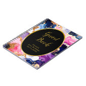 Carnet Pink, Navy Blue and Gold Ink Birthday Guest Book (Côté gauche)