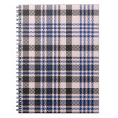 Carnet Pink Navy Glen Plaid texturé transparent (Devant)