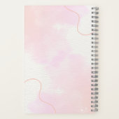 Carnet pink notebook, cute journal, kawaii stationery (Verso)