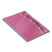 Carnet Pink Notebook with Floral Accent – Cute Aesthetic (Côté Droit)