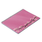 Carnet Pink Notebook with Floral Accent – Cute Aesthetic (Côté gauche)