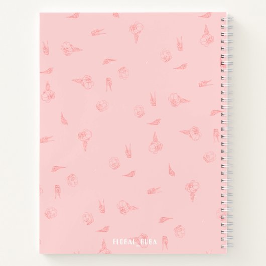 Carnet Pink Notebook with initials (Dos)