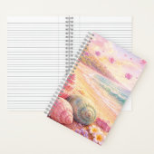 Carnet Pink Ocean Beach Shells Flowers Fantasy Landscape (À l'intérieur)
