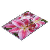 Carnet Pink Oriental Lilies Floral (Côté gauche)